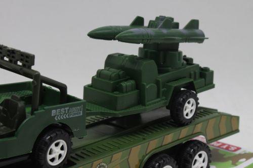 Игрушечный трейлер-автовоз военный Military truck (211876) - фото 3