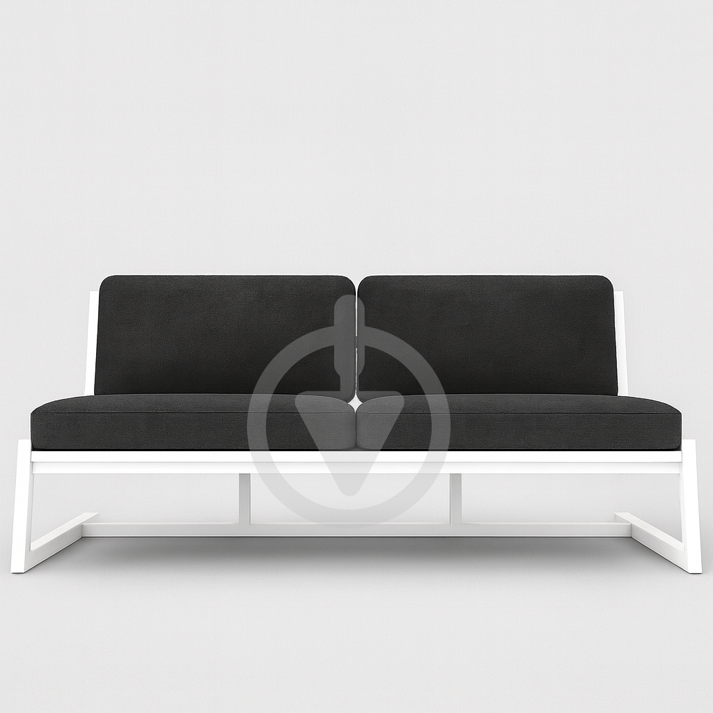 Диван металевий AVVS tech Атлас лофт велюр 126 см Темно-сірий/Білий (30222927) - фото 2 Диван металевий AVVS tech Атлас лофт велюр 126 см Темно-сірий/Білий (30222927) - фото 2