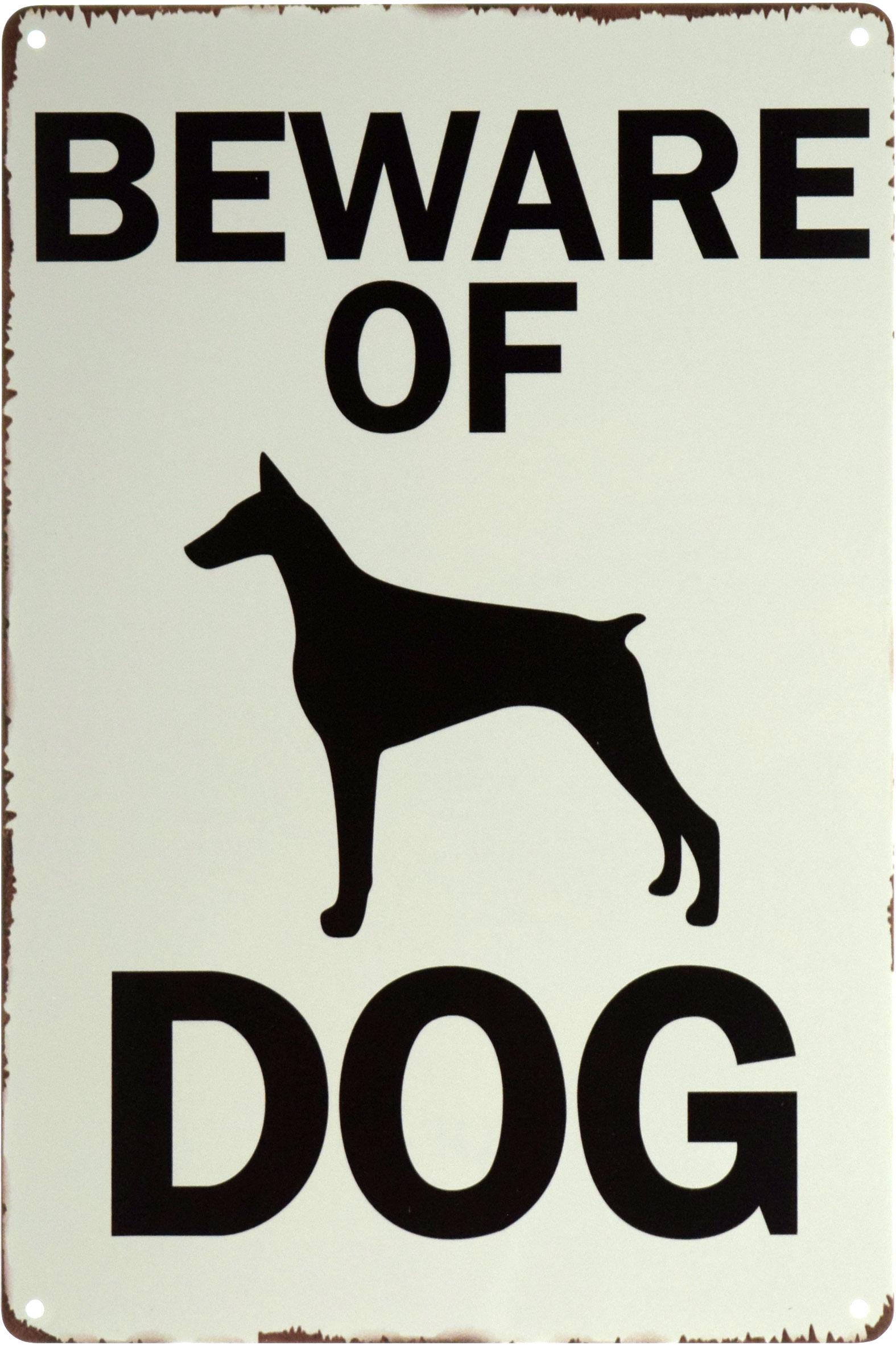 Табличка металева Обережно Собака/Beware Of Dog 20x30 см