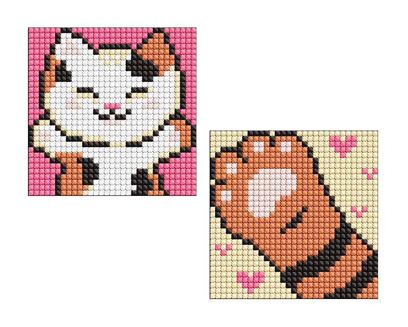 Дитяча мозаїка алмазна на самоклеючій основі Ideyka Пухнастик 9x9 см (AMS1054)