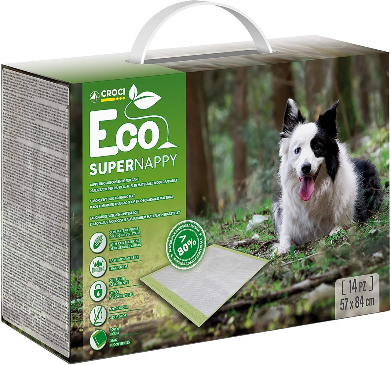 Пеленки для собак одноразовые Croci Super Nappy Eco 14 шт. 84x57см (1522949731)