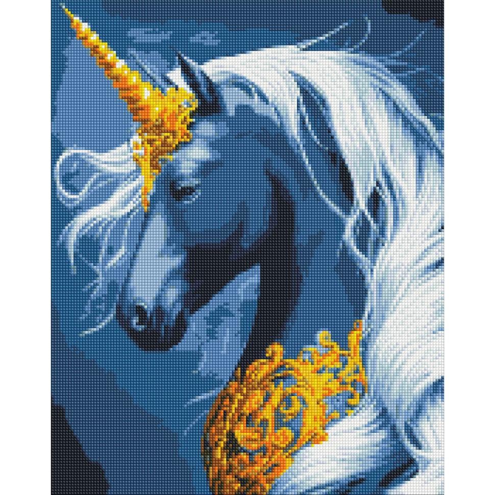 Алмазная мозаика Идейка Волшебный однорог с АВ стразами 40x50 см (AMO7766)