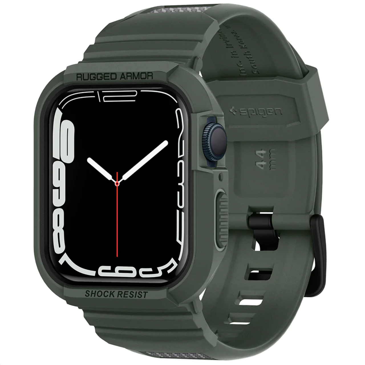 Чохол + ремінець для Apple Watch Spigen Rugged Case + Band for Watch 45/44, Military Green (062CS26016)