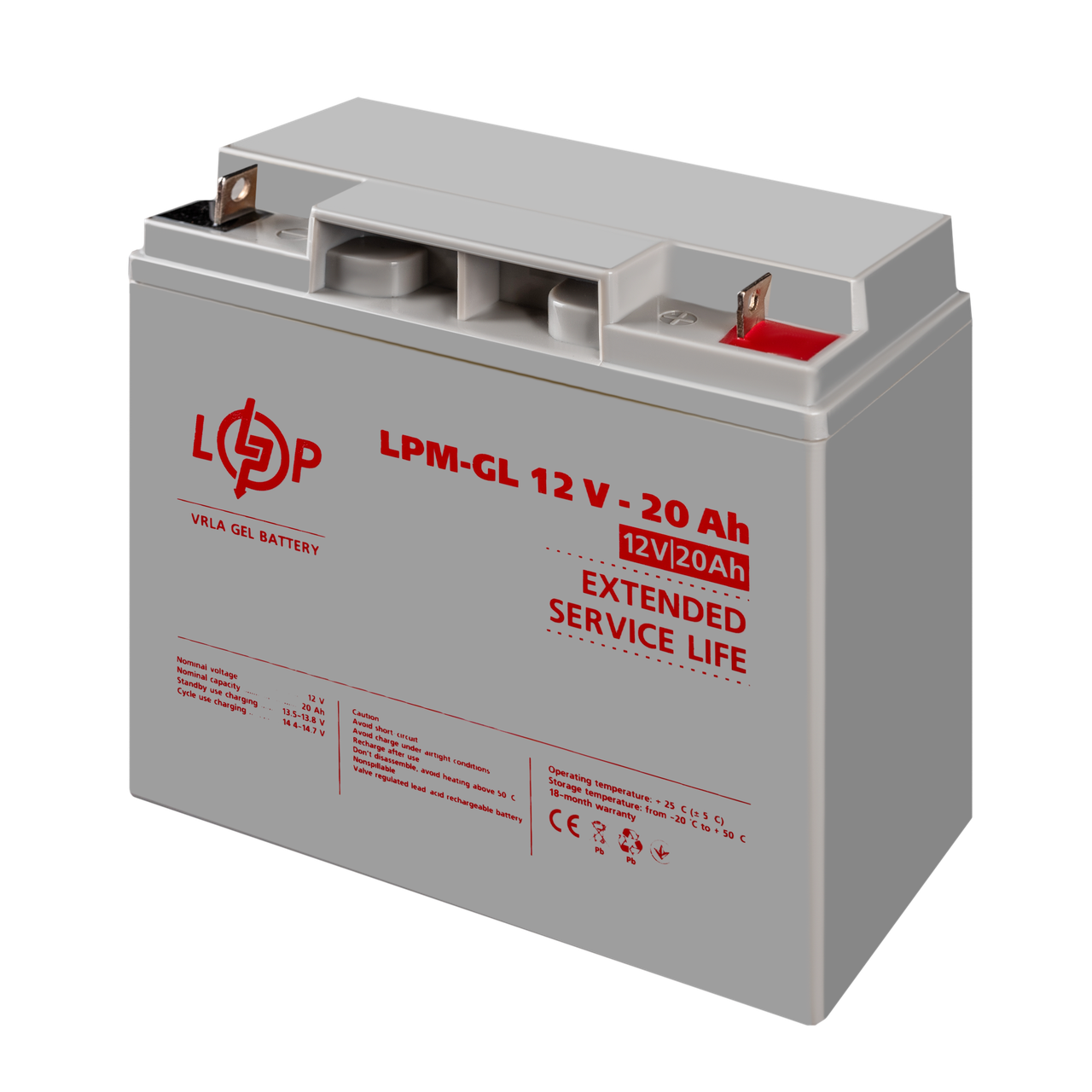 Аккумулятор гелевый LPM-GL 12V-20 Ah - фото 3 Аккумулятор гелевый LPM-GL 12V-20 Ah - фото 3