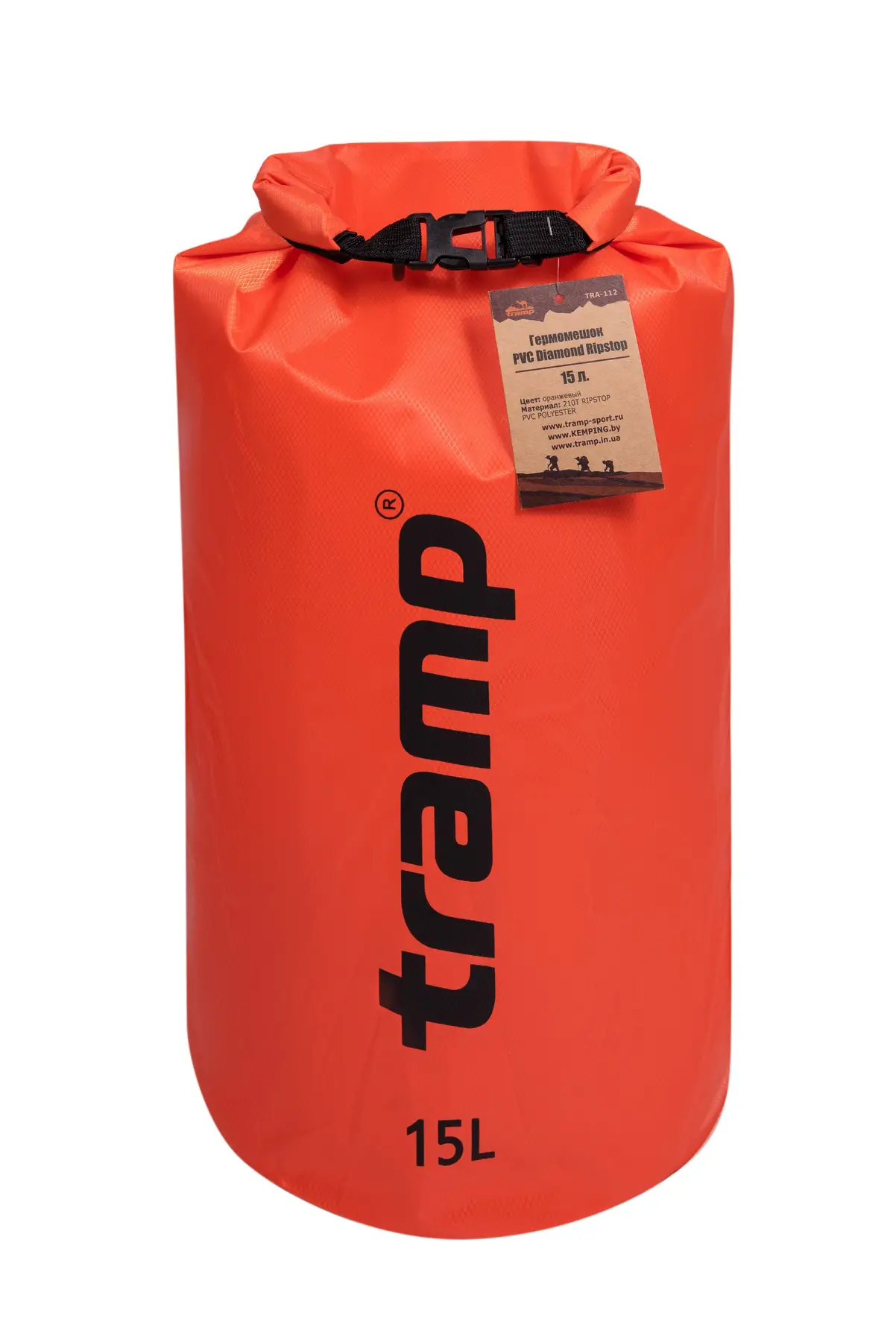 Гермомешок Tramp PVC Diamond Rip-Stop 15 л Orange (1042-TRA-112)