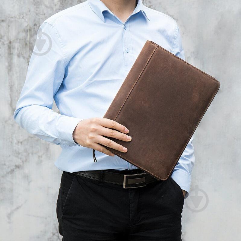 Чоловіча папка органайзер для документів матова 20238 Vintage Коричнева - фото 9 Чоловіча папка органайзер для документів матова 20238 Vintage Коричнева - фото 9