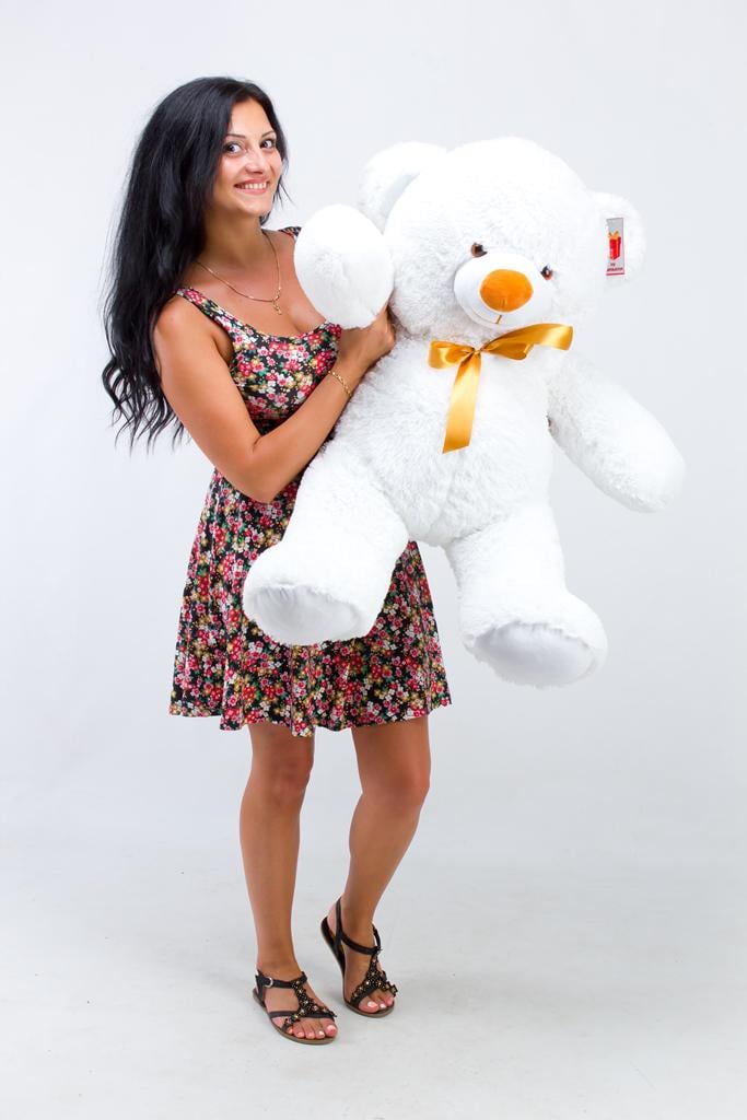 Іграшка ведмідь великий плюшевий Томі 100 см Білий (Mishki028)