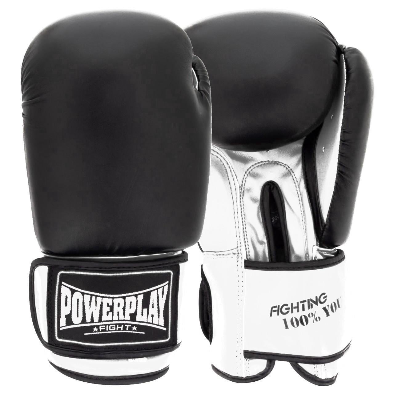 Боксерские перчатки PowerPlay 3004 Classic 16 унций Черно-белый (3019820981) Боксерские перчатки PowerPlay 3004 Classic 16 унций Черно-белый (3019820981)