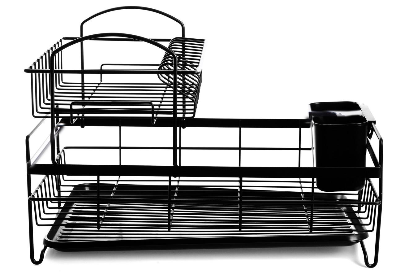 Сушилка для посуды Ringel Raum многоярусная металлическая 44,3x31x30 см Черный (RG-022b)