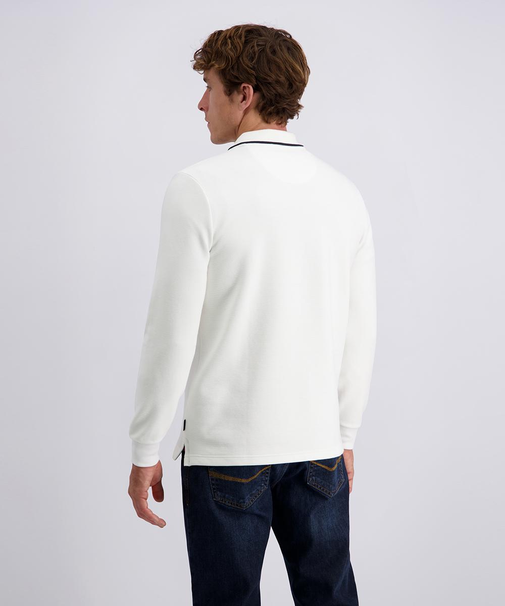 Поло на напівблискавці чоловіче S Білий (C5 30775.3072.1009) - фото 4 Поло на напівблискавці чоловіче S Білий (C5 30775.3072.1009) - фото 4