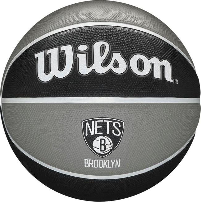 Баскетбольный мяч Wilson NBA TEAM TRIBUTE BROOKLYN NETS р. 7 Серо-черный (WTB1300XBBRO)