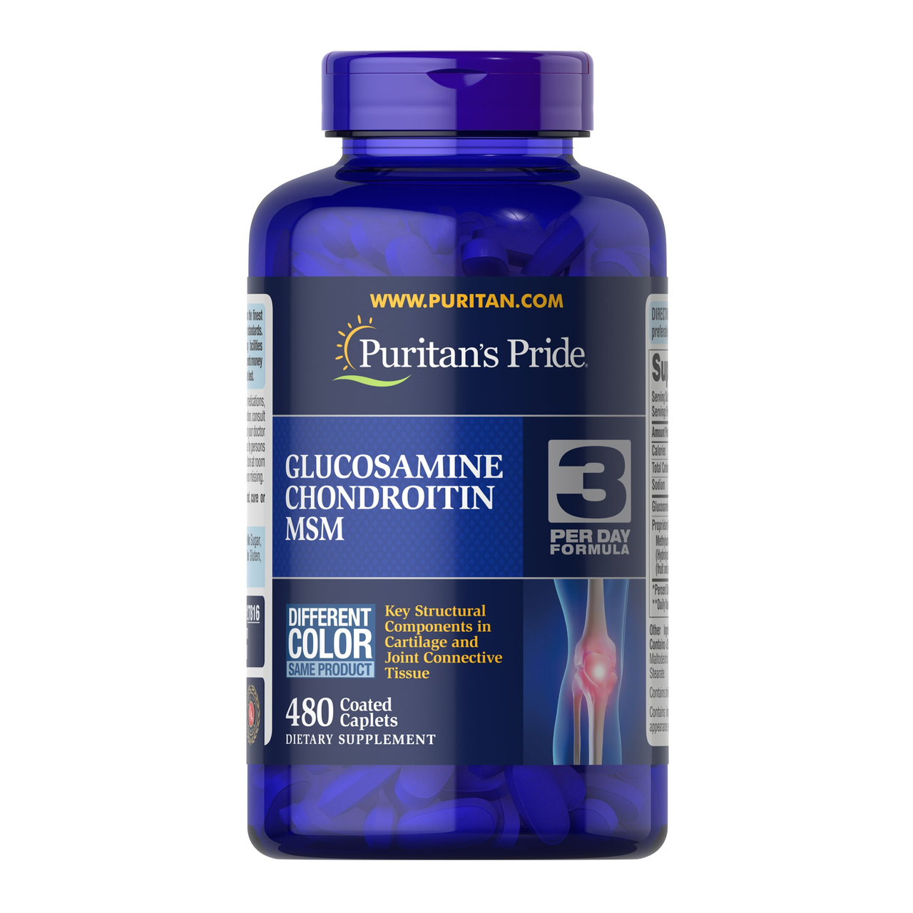 Комплекс для суглобів Puritan's Pride Glucosamine/Chondroitin & MSM 480 каплет (11596-01)