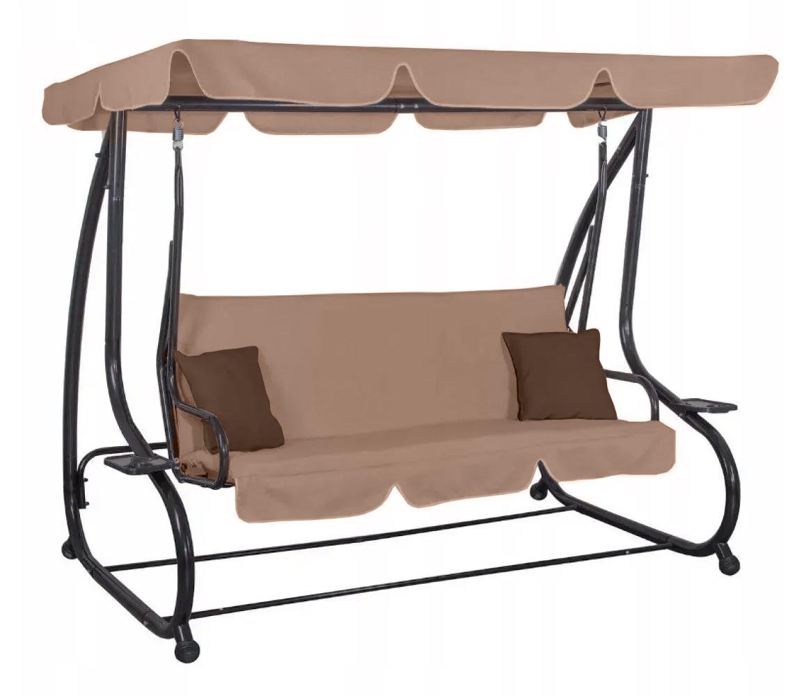 Качеля садовая Bonro Garden BW-002 3 местная Коричневый (5625)