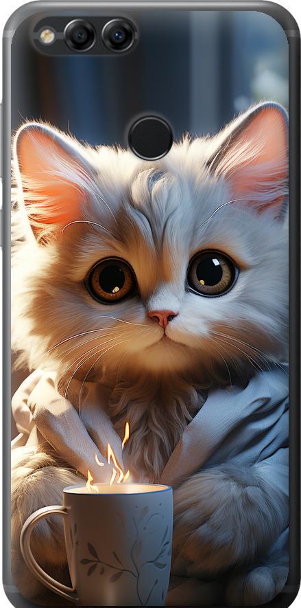 Чехол на Huawei Honor 7X White cat (5646u-1139-42517)