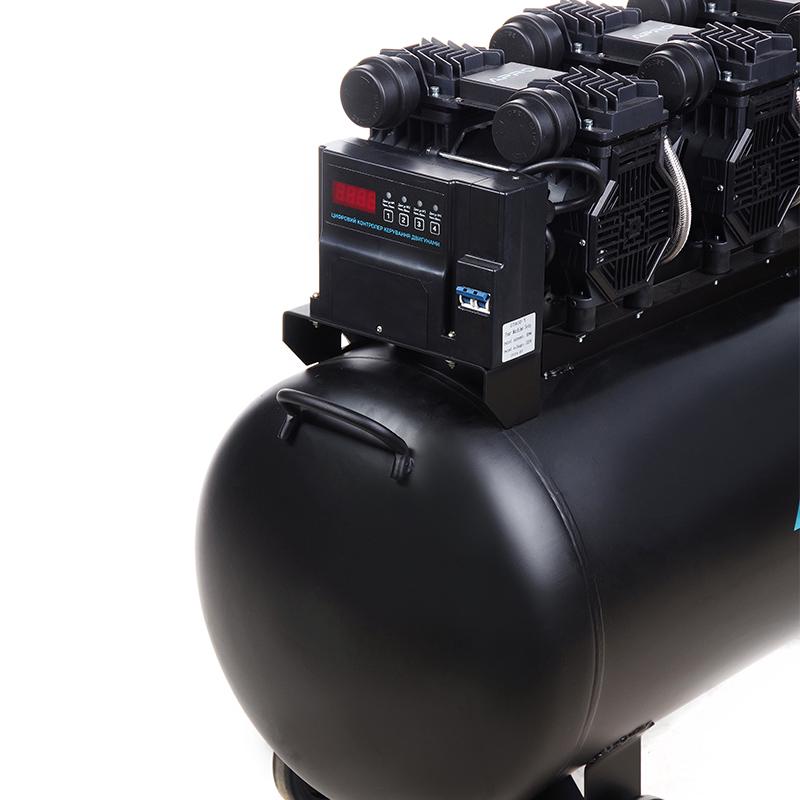 Компрессор Apro восьмицилиндровый безмасляный OFE-200 8 Бар 4х1,5 кВт 950 л/мин 200 л 2 крана (850172) - фото 12 Компрессор Apro восьмицилиндровый безмасляный OFE-200 8 Бар 4х1,5 кВт 950 л/мин 200 л 2 крана (850172) - фото 12