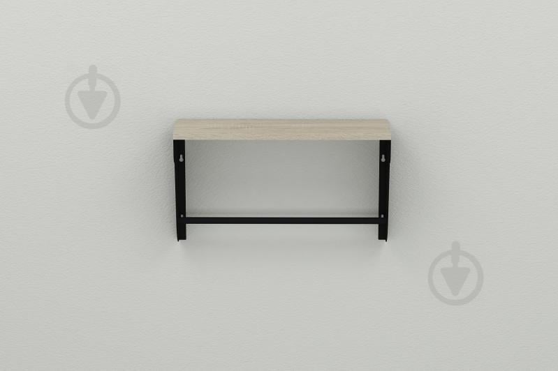 Полка настенная Ferrum-decor Свит 300x500x150 металл Черный ДСП Сонома 16 мм (SVI0004) Полка настенная Ferrum-decor Свит 300x500x150 металл Черный ДСП Сонома 16 мм (SVI0004)