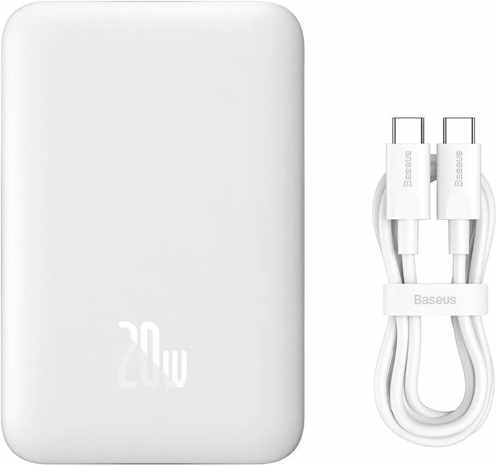 Повербанк магнітний BASEUS Magnetic Mini Air 10000 mAh 20W Білий (2439386216)
