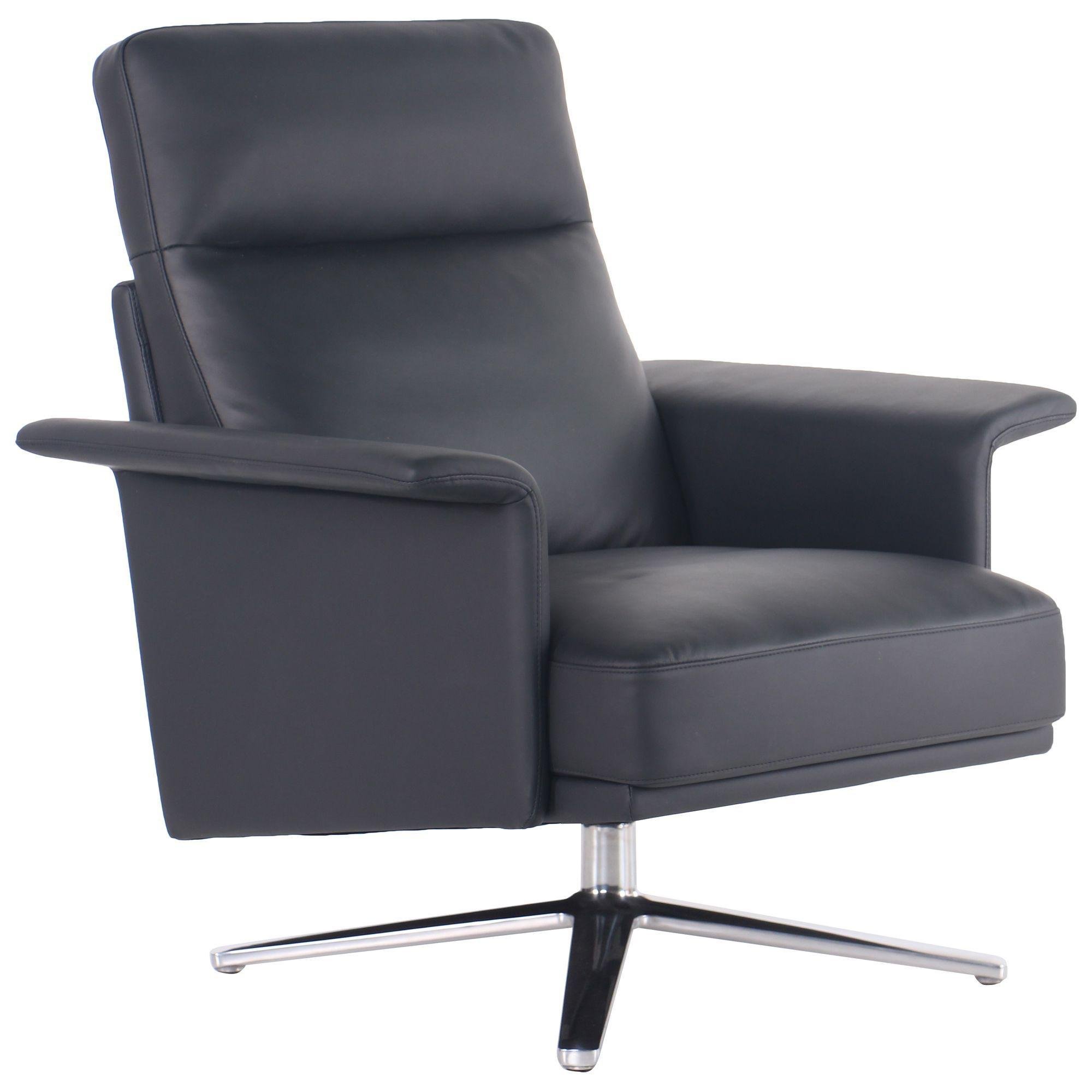 Кресло мягкое AMF Холдинг Lorenzo XL Black из металла/дерева и комбинированной кожи Черный (546998)