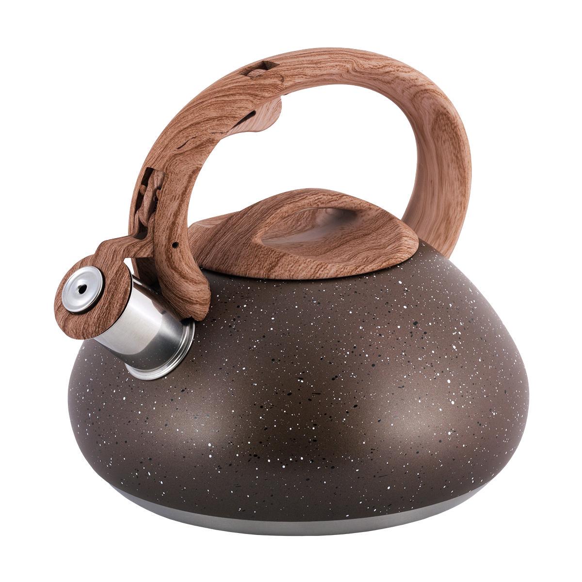 Чайник Kamille Vizo зі свистком для індукційних плит 2,5 л Коричневий - фото 4 Чайник Kamille Vizo зі свистком для індукційних плит 2,5 л Коричневий - фото 4