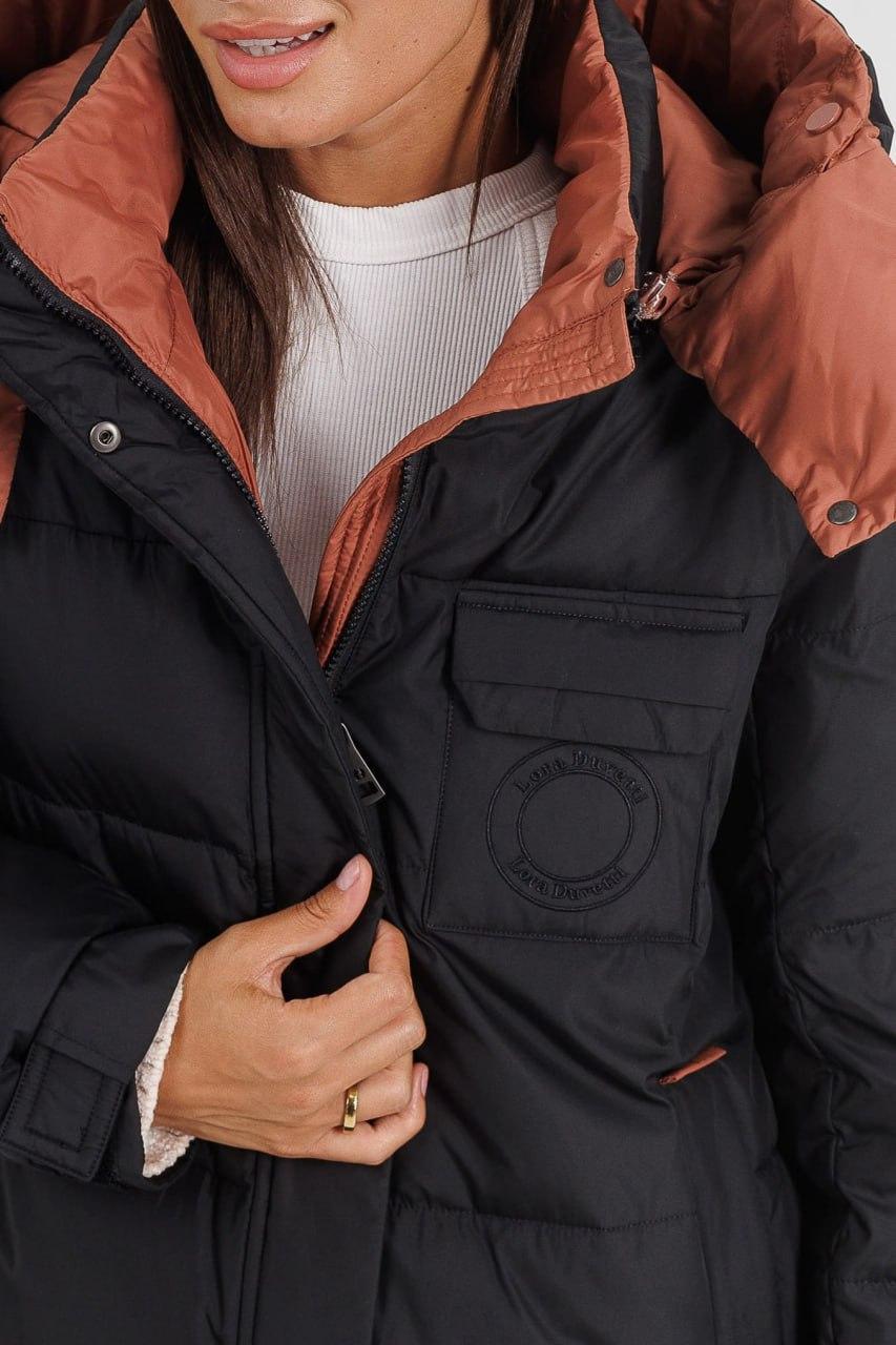 Куртка-пуховик жіноча з ведмедиком р. 48 Чорний (LD-716b/48) - фото 2 Куртка-пуховик жіноча з ведмедиком р. 48 Чорний (LD-716b/48) - фото 2