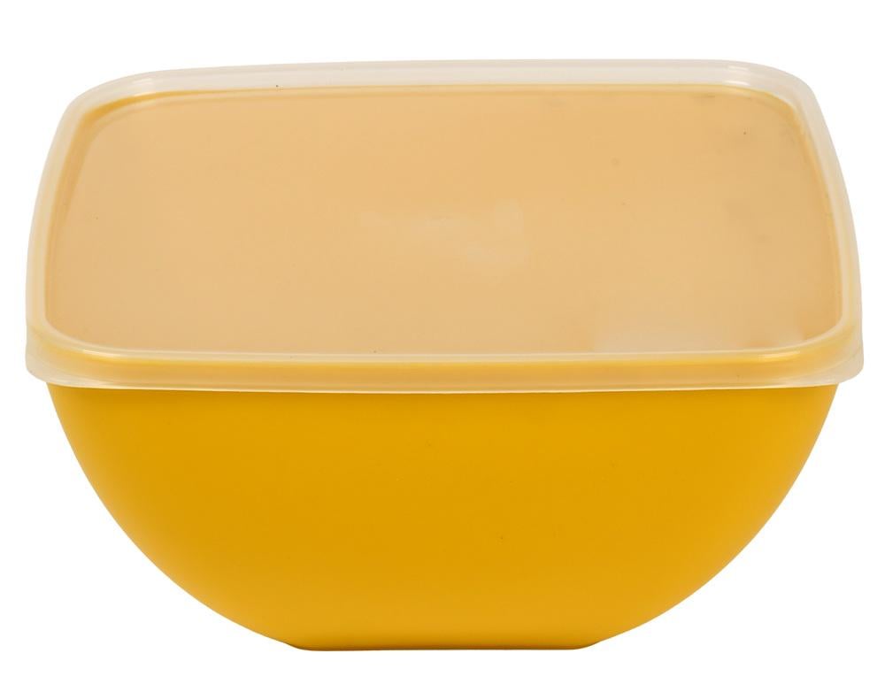 Миска-салатниця з кришкою пластикова 3 л Yellow (31601)