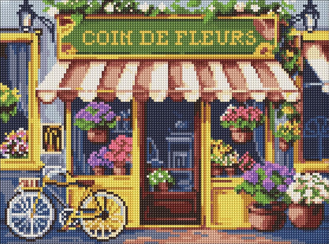 Алмазна мозаїка Квітковий куточок 30x40 см (AMO8149)