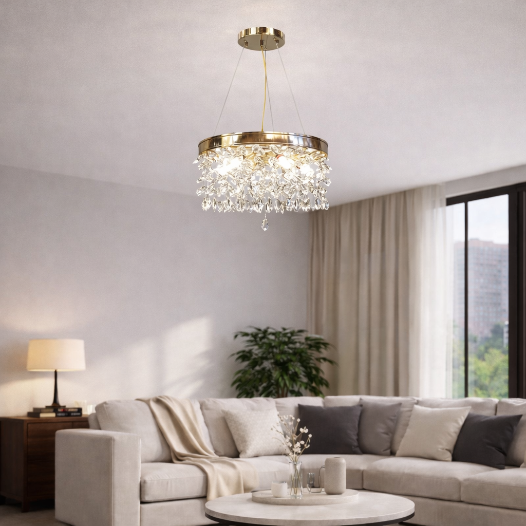 Зеркало Aurora Crystal Bloom Е14 6 шт. без ламп в комплекте (20155/500GD)