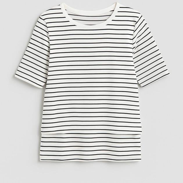 Топ H&M в полоску M Бело-черный (1223407П)