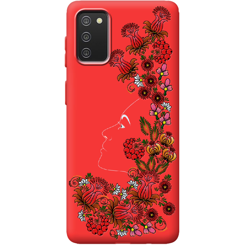 Чохол BoxFace Samsung A025 Galaxy A02S 3D Ukrainian Muse Червоний силікон  (41511-bk64-41675)