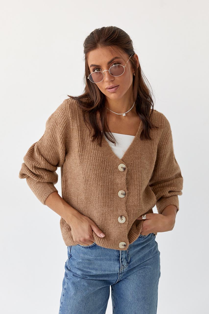 Кардиган вязаный PORTAKAL M Коричневый (9528438) - фото 5 Кардиган вязаный PORTAKAL M Коричневый (9528438) - фото 5