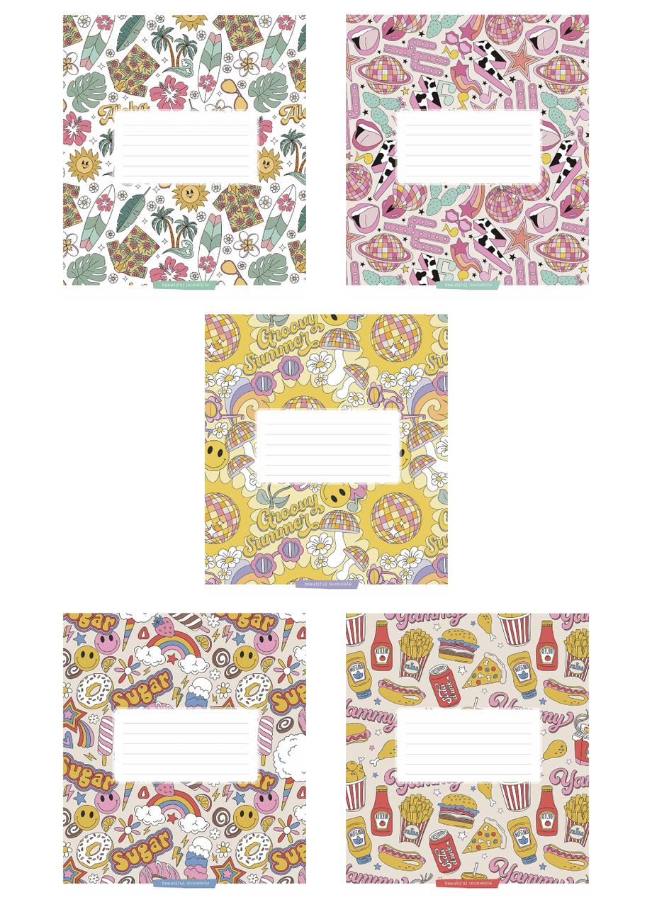 Тетради ученические Школярик Enjoy your life Star 3503 ВД-лак в клетку 5 шт. по 24 л. (4820006472108)