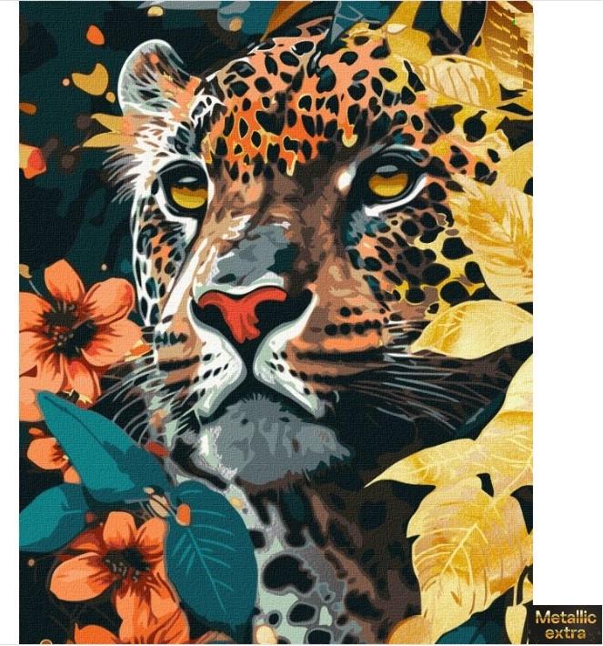 Картина по номерам Идейка Опасный хищник с красками металлик extra 40х50 см (KHO6528)