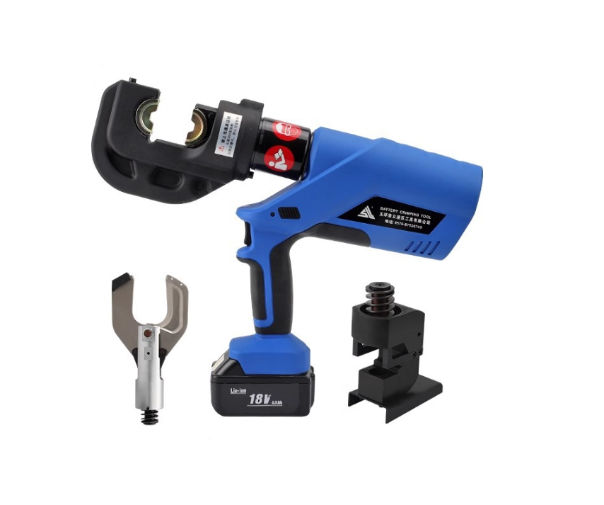 Прес електрогідравлічний інструмент для обтискання наконечників різки кабелю та пробивки отворів 3в1 (73)