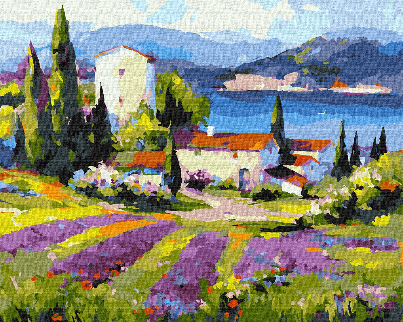 Картина по номерам Идейка Городок у моря 40x50 см (Id-KHO6316)