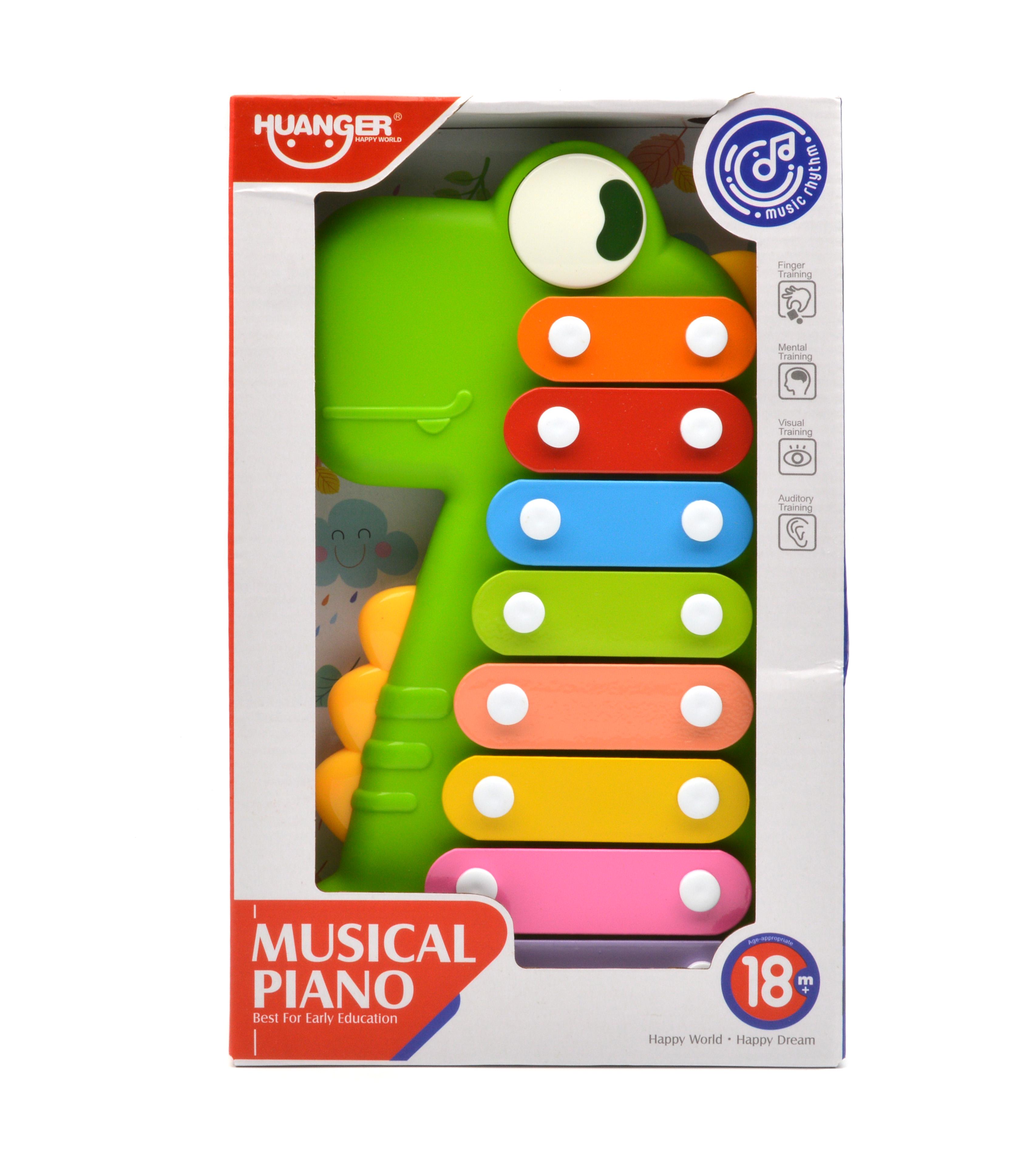 Ксилофон детский Huanger Дракоша 8012 палочка 8 металлических пластин (8012) - фото 5 Ксилофон детский Huanger Дракоша 8012 палочка 8 металлических пластин (8012) - фото 5