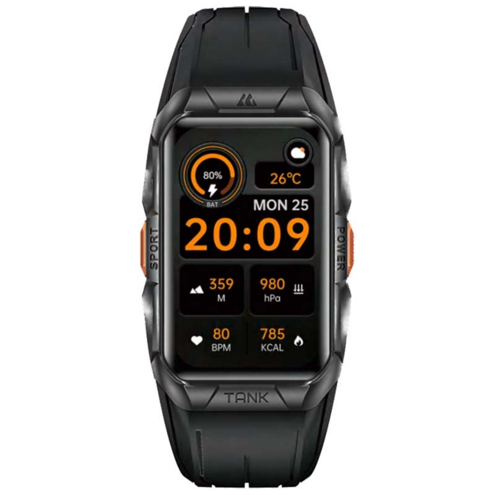 Смарт-годинник тактичний Kospet Tank X2 Black — фото 3