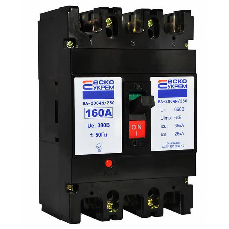 Автоматический выключатель АСКО-УКРЕМ ВА-2004N/250 160А 3 полюса (2348868566)