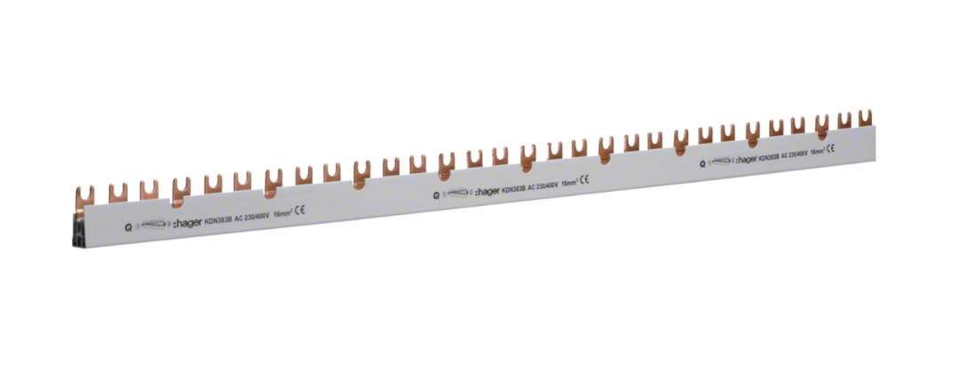Шина Hager KDN383B фазная 3P 16 кв. мм 39M L1/L2/L3+H (000185379)