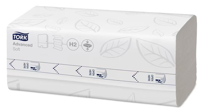 Паперові рушники Tork Xpress Advanced Soft складання Multifold 2 шари 21х32 см 200 листів Білий (120454)