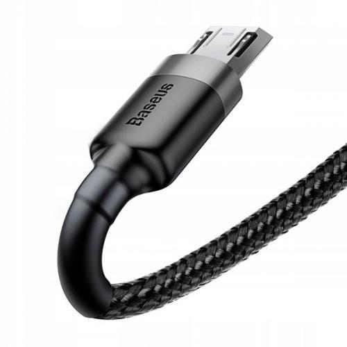 Кабель синхронізації Baseus Cafule 2.4 A Micro USB 1m Cable, Gray Black - фото 2