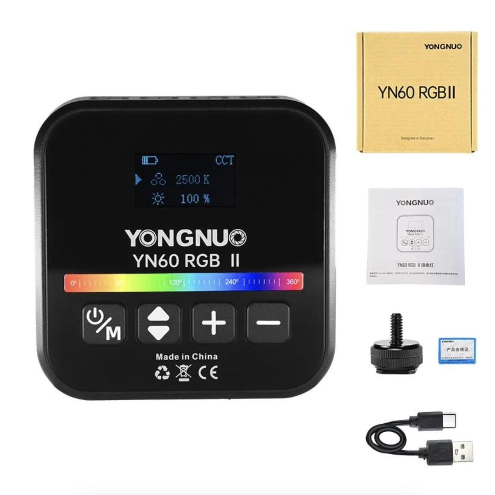 Світло накамерне Yongnuo yn60rgb ii портативна міні-світлодіодна панель для камери (34629776)