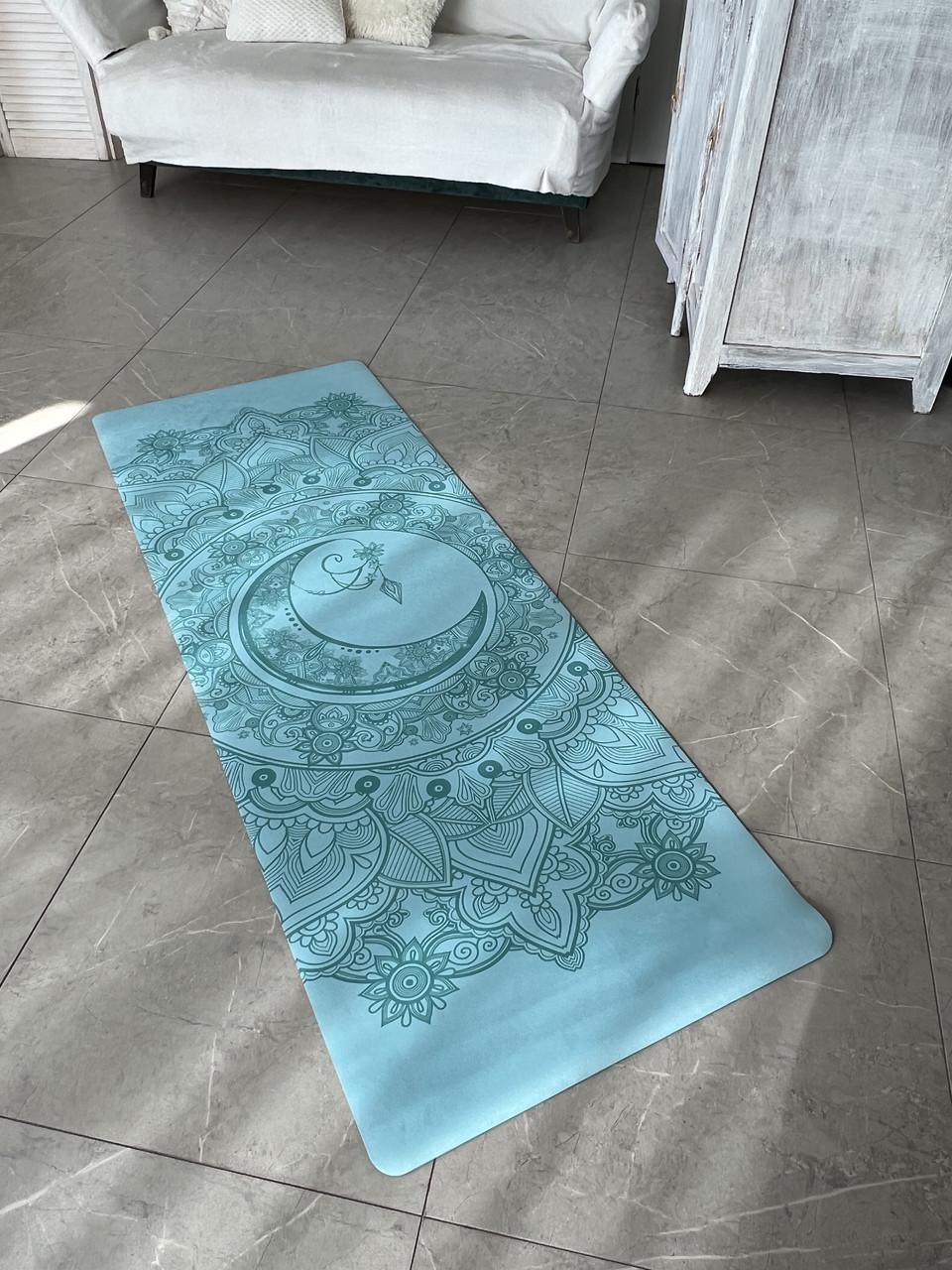 Коврик для йоги Lita Mandala SU Yoga mat замшевый/каучуковый 183х68х0,3 см (13510837) - фото 2