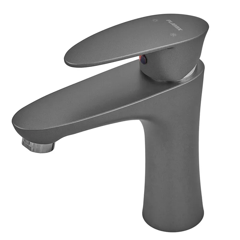Смеситель для умывальника PLAMIX CEZAR-001 Set с подводом Graphite (PM0688)