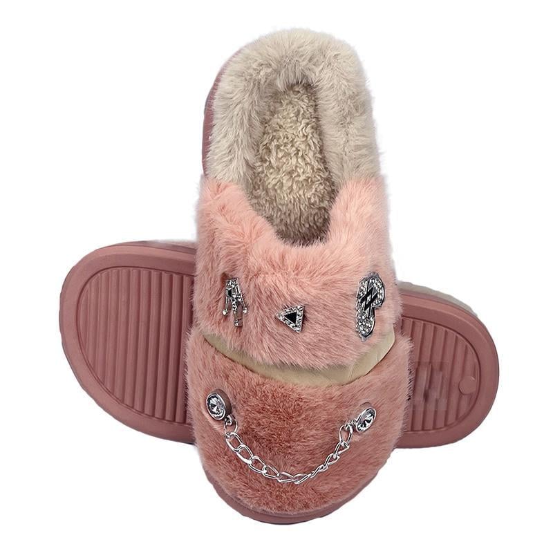 Домашние тапочки женские на платформе с джибитсами 5156-4 p. 36-37 23-23,5 см Розовый