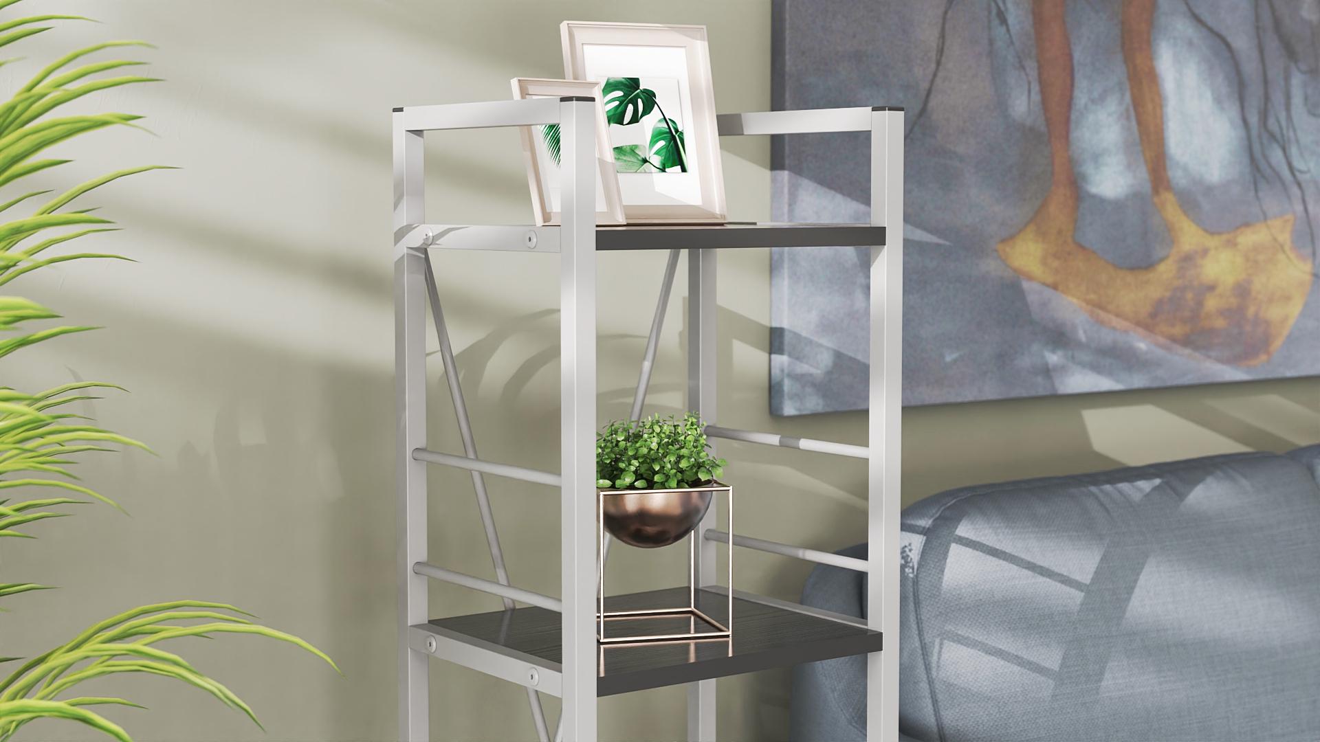 Етажерка Ferrum-decor Конект 4/34 ДСП 16 мм 120x34x28 см Сірий/Сосна Кембра (FRD-104288) - фото 3