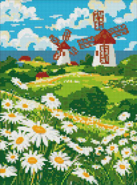 Алмазна мозаїка Ideyka Поле ромашок 30x40 см (Id-AMO8148)