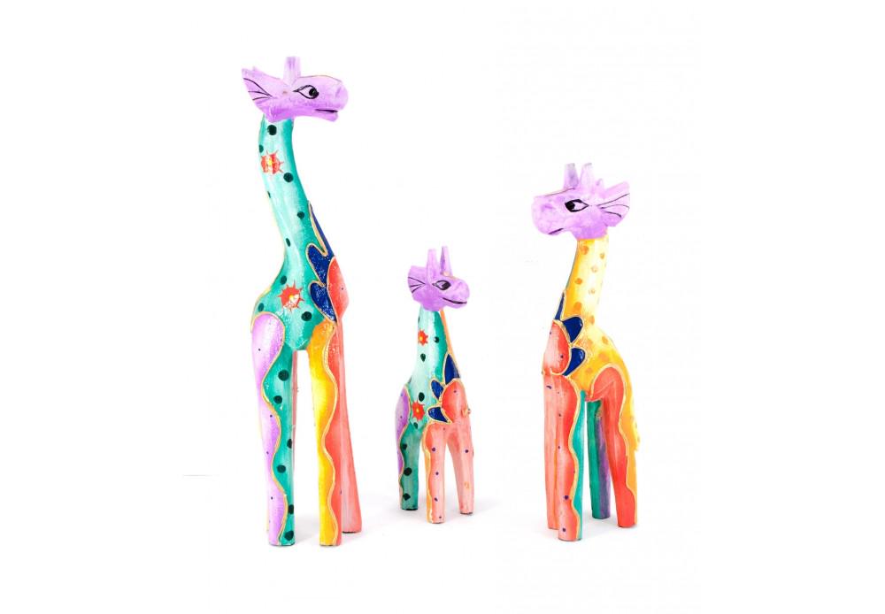 Статуэтка жирафы 3 шт. деревянные 25х5,5х3 см