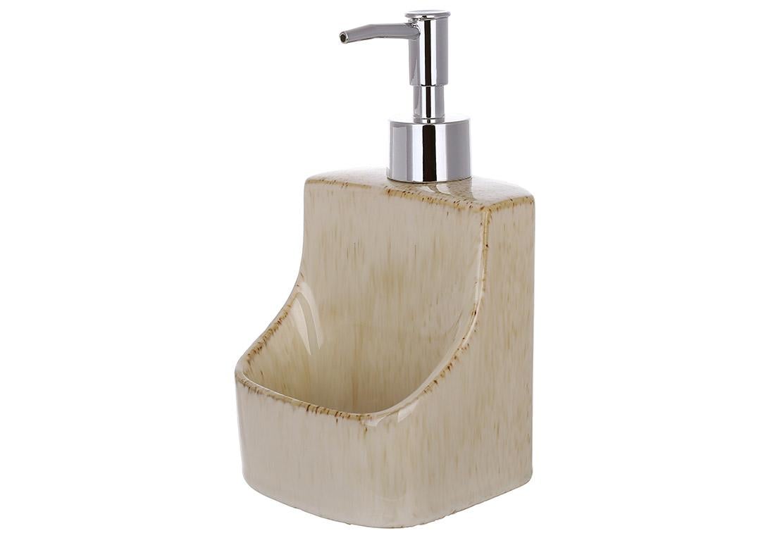 Диспенсер для жидкого мыла с местом для губки 400 мл Бежевый (851-332)