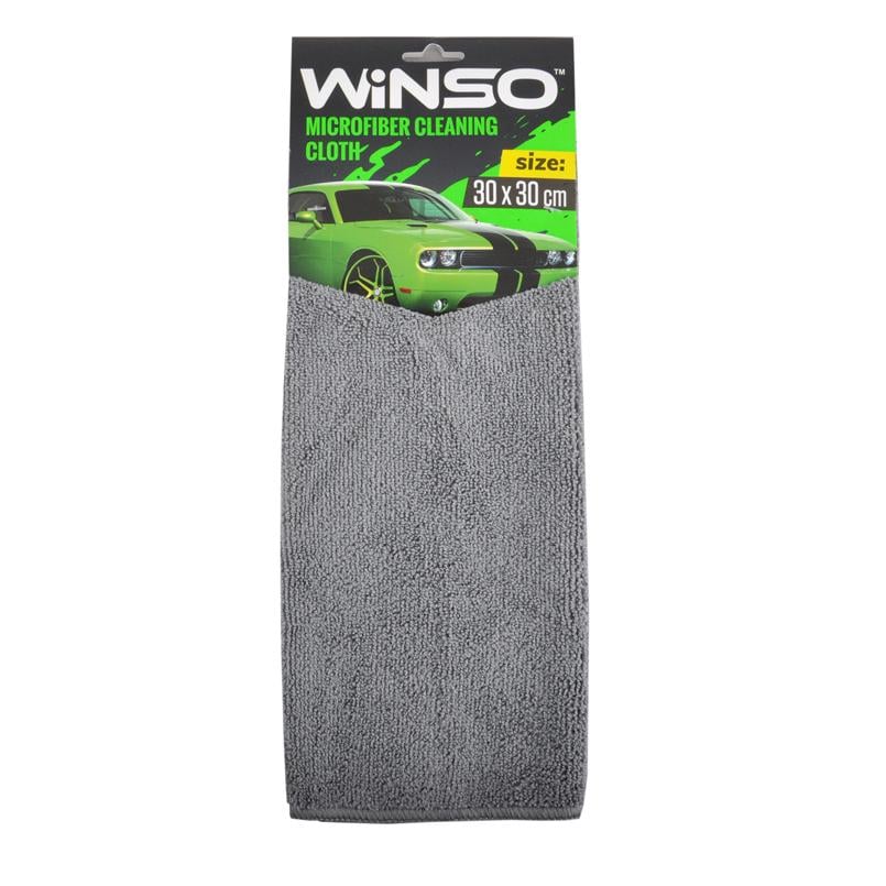 Ганчірка для автомобіля Winso з мікрофібри 30x30 см Сірий (150110) - фото 1