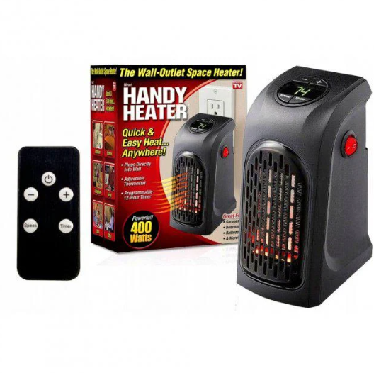 Тепловентилятор комнатный Handy heater с пультом управления 400 Вт Черный (21725011)